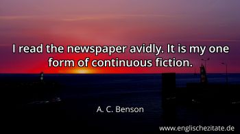 Englisches Zitat von A. C. Benson als Bild