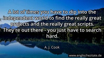 Englisches Zitat von A. J. Cook als Bild