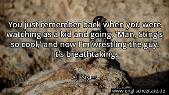 Englisches Zitat von A.J. Styles als Bild
