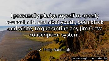 Englisches Zitat von A. Philip Randolph als Bild