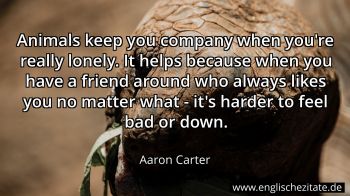 Englisches Zitat von Aaron Carter als Bild