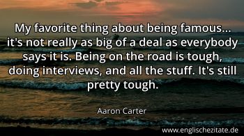 Englisches Zitat von Aaron Carter als Bild