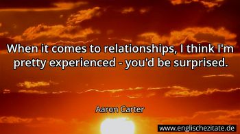 Englisches Zitat von Aaron Carter als Bild