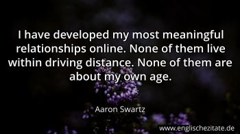 Englisches Zitat von Aaron Swartz als Bild