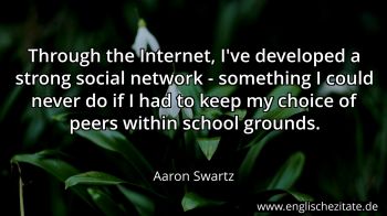 Englisches Zitat von Aaron Swartz als Bild