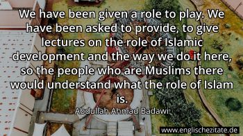 Englisches Zitat von Abdullah Ahmad Badawi als Bild