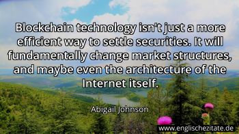 Englisches Zitat von Abigail Johnson als Bild