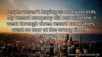 Englisches Zitat von Adam Ant als Bild