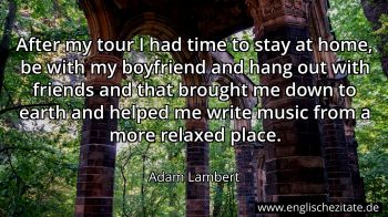 Englisches Zitat von Adam Lambert als Bild