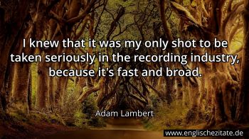 Englisches Zitat von Adam Lambert als Bild