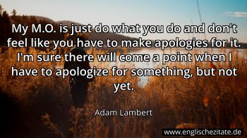 Englisches Zitat von Adam Lambert als Bild