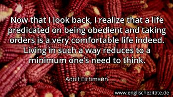 Englisches Zitat von Adolf Eichmann als Bild