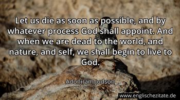 Englisches Zitat von Adoniram Judson als Bild