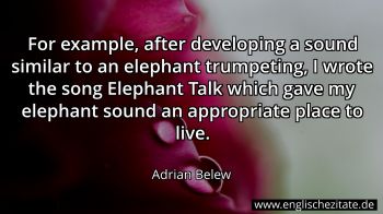 Englisches Zitat von Adrian Belew als Bild