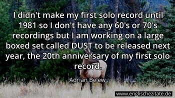 Englisches Zitat von Adrian Belew als Bild