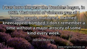 Englisches Zitat von Adrian McKinty als Bild