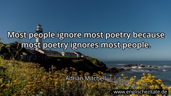 Englisches Zitat von Adrian Mitchell als Bild