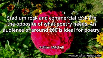 Englisches Zitat von Adrian Mitchell als Bild