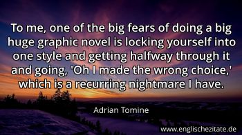 Englisches Zitat von Adrian Tomine als Bild