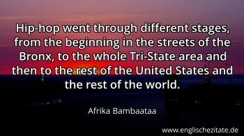 Englisches Zitat von Afrika Bambaataa als Bild