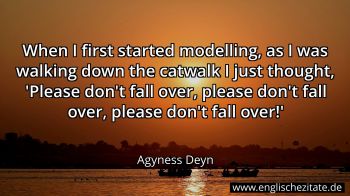 Englisches Zitat von Agyness Deyn als Bild
