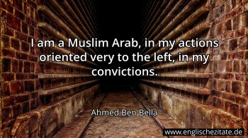 Englisches Zitat von Ahmed Ben Bella als Bild
