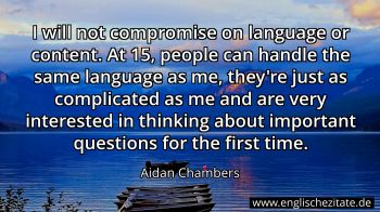 Englisches Zitat von Aidan Chambers als Bild