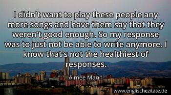 Englisches Zitat von Aimee Mann als Bild