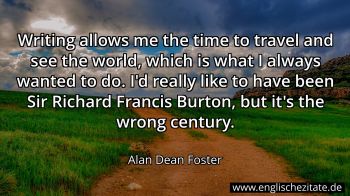 Englisches Zitat von Alan Dean Foster als Bild