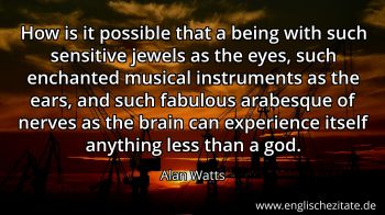 Englisches Zitat von Alan Watts als Bild