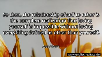 Englisches Zitat von Alan Watts als Bild