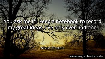 Englisches Zitat von Albert Einstein als Bild