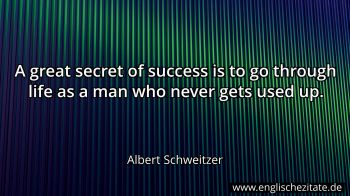 Englisches Zitat von Albert Schweitzer als Bild