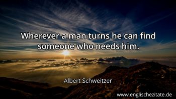 Englisches Zitat von Albert Schweitzer als Bild