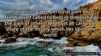 Englisches Zitat von Albert Schweitzer als Bild