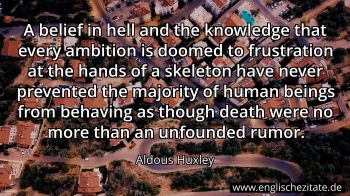 Englisches Zitat von Aldous Huxley als Bild