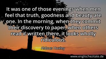 Englisches Zitat von Aldous Huxley als Bild