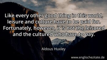 Englisches Zitat von Aldous Huxley als Bild