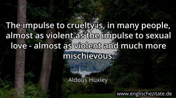 Englisches Zitat von Aldous Huxley als Bild