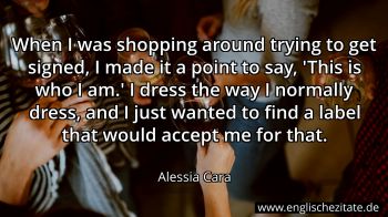 Englisches Zitat von Alessia Cara als Bild
