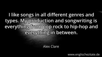 Englisches Zitat von Alex Clare als Bild