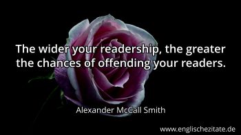 Englisches Zitat von Alexander McCall Smith als Bild