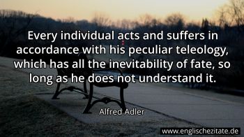 Englisches Zitat von Alfred Adler als Bild