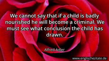 Englisches Zitat von Alfred Adler als Bild