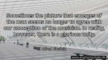 Englisches Zitat von Alfred Einstein als Bild
