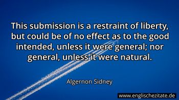 Englisches Zitat von Algernon Sidney als Bild