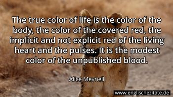 Englisches Zitat von Alice Meynell als Bild