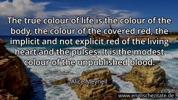 Englisches Zitat von Alice Meynell als Bild