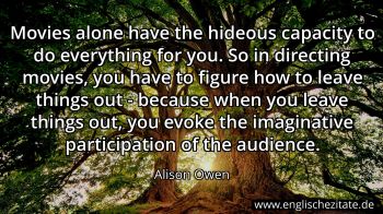 Englisches Zitat von Alison Owen als Bild