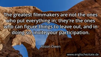 Englisches Zitat von Alison Owen als Bild